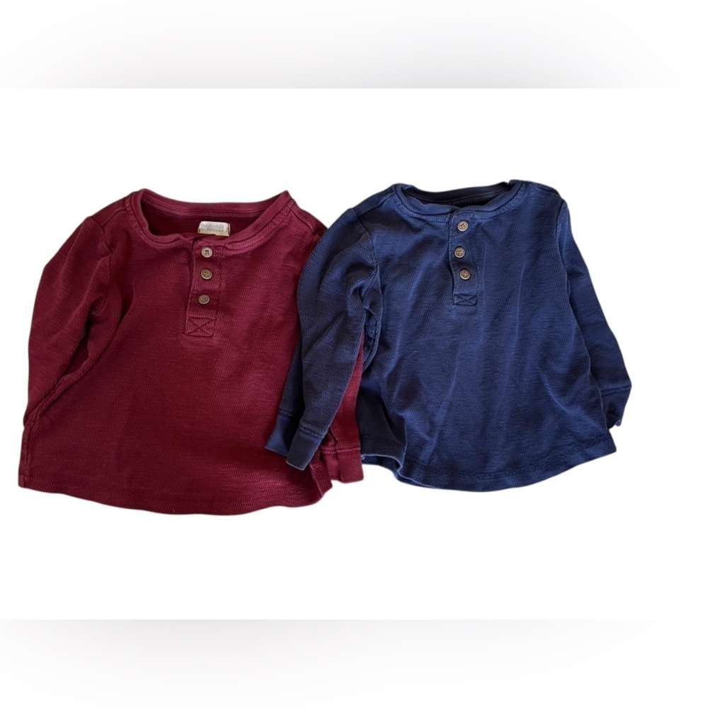 Gymboree Burgundy and Navy Button-Up Shirts